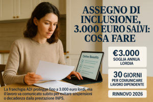 Assegno di Inclusione: infografica sui 3.000 euro e comunicazioni INPS